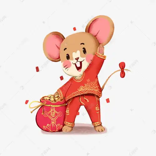 2020年春节红色喜庆鼠年小老鼠素材图片免费下载千库网