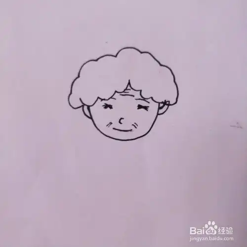 怎么画老奶奶的卡通简笔画