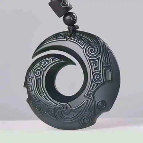 和田青玉平安扣时来运转瑞云吊坠,安徽新疆广州批发价格