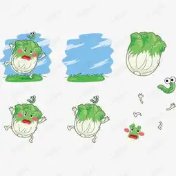 矢量被虫吓倒的白菜表情素材图片免费下载高清psd千库网图片编号4399989