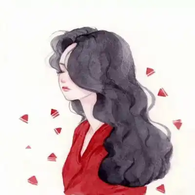 水彩头像女手绘人物头像高清图片