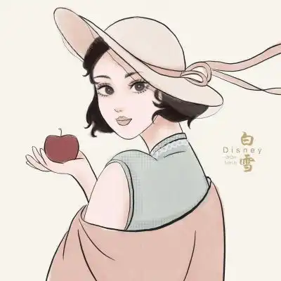 分享一组民国风迪士尼公主头像