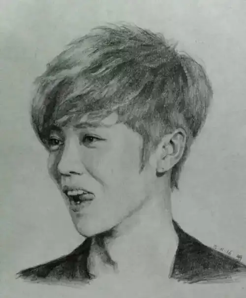素描头像画好头发很难学会处理是关键