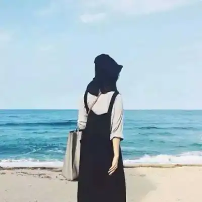 背影女神海边唯美头像图片