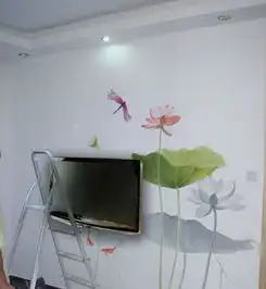 蓝鱼手绘背景墙价格生产厂家上海蓝鱼手绘