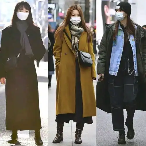 普通人过冬就靠大衣羽绒服,韩国街拍教你穿出时尚感,越看越时髦