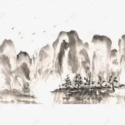 水墨山水画png免抠素材图片免费下载千库网