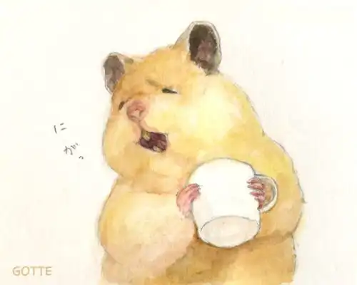 水彩漫画一只软萌小仓鼠的美好生活