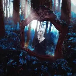 人像摄影森林中的黑暗魔幻故事
