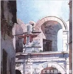 林徽因与梁思成新婚时,画的2幅水彩画,很是珍贵