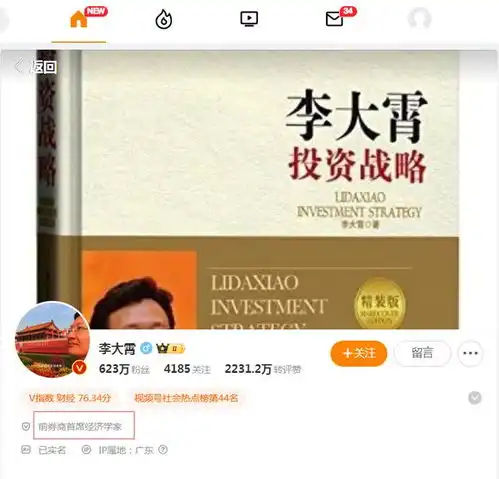 李大霄退休曾提出婴儿底地球顶