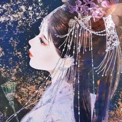 唐崎夜雨唯美古风手绘美人插画