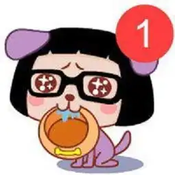 卡通女生带1强迫症微信头像