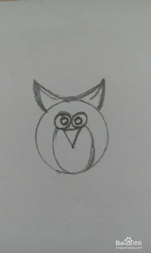 简笔画萌萌哒猫头鹰先生