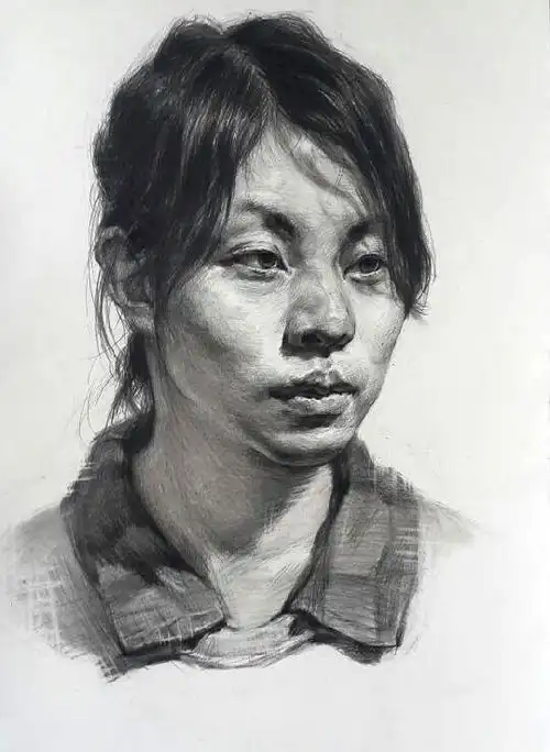 美院老师素描教学手稿美术生画素描头像如何处理好头颈肩关系