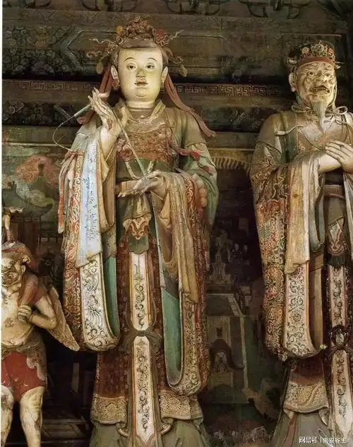 北京大慧寺二十四诸天泥塑彩绘塑像