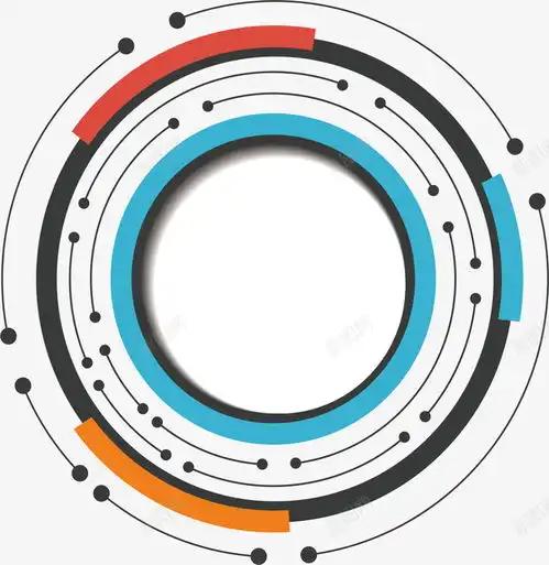 科技圆形背景矢量图平面电商创意素材科技素材素材