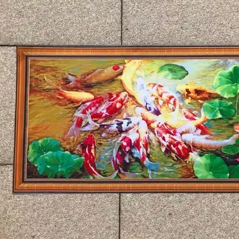 客厅山水画风景画纸画壁画客厅装饰画沙发背景墙贴财源滚滚风水画