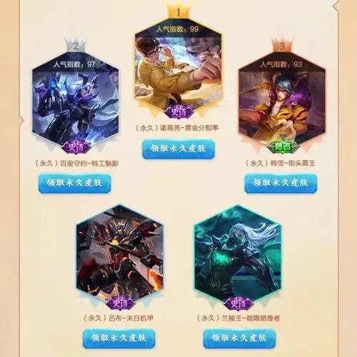 王者荣耀曙光守护者免费拿,史诗级皮肤5选1,全新夺宝奖励登场