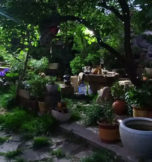 百年石器,美了一座庭院