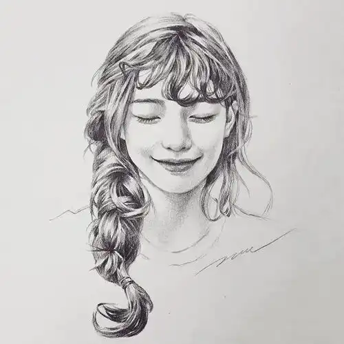 美女小姐姐太好看了速写也可以这么美