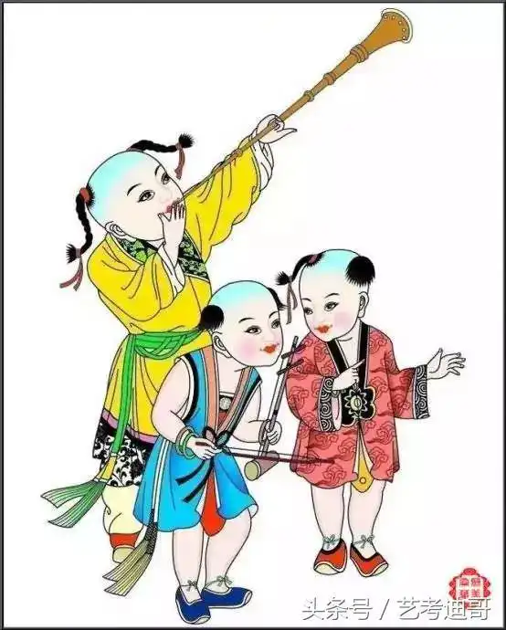 传统百子贺春图,见者得福