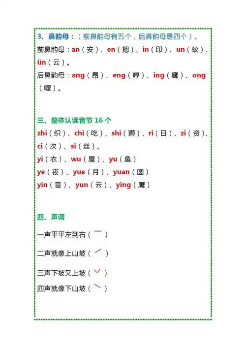 一年级拼音知识大全附练习题,有心的家长务必给孩子存一份
