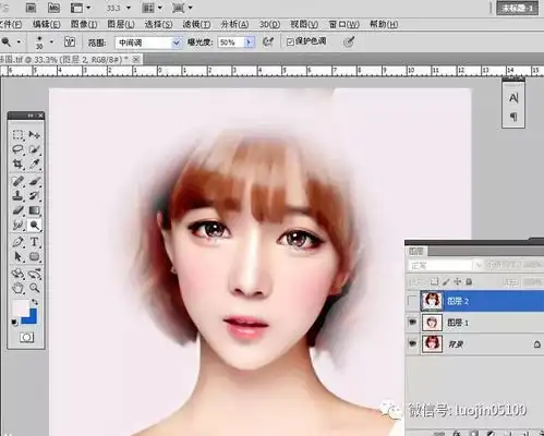 photoshop把美女转为浓艳的仿手绘效果