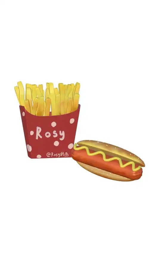 壁纸白底简约小食品壁纸