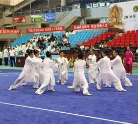 太极拳公开赛集体比赛项目结束,宝鸡拳友对神木拳友提出表扬
