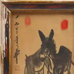水晕墨彰雅致灵动黄胄双驴图