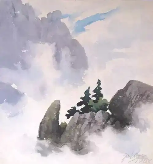大匠之门黑白刀木世界中的水彩情缘李以泰和他的水彩画