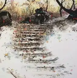 淡淡的水墨风景画