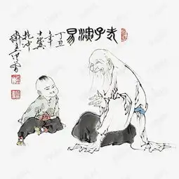 国画水墨老子演易图素材图片免费下载高清png千库网图片编号9469188