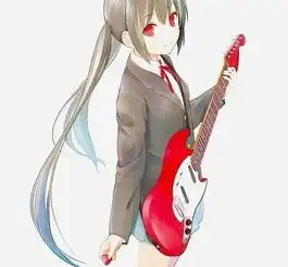 血瞳少女双马尾少女弹吉他二次元美堆糖,美好生活研究所