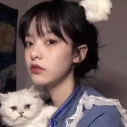 抱猫拍女生头像你要看猫还是看我