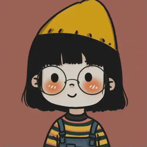超可爱的女生插画头像,和秋天更搭