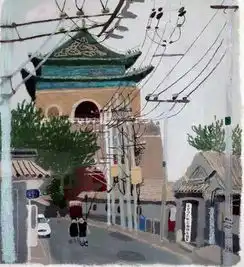 一组水彩画,梦回老北京