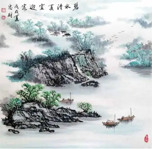 境由心造静由心生寄情山水画家陈忠财