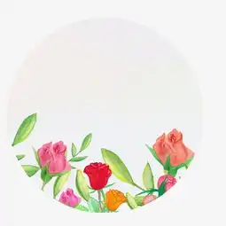 矢量图手绘花朵装饰圆形框图片素材其他格式下载装饰图案大全