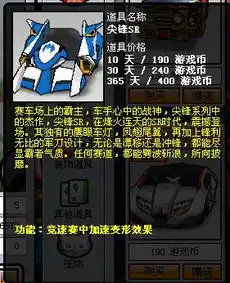 求跑跑卡丁车中谁有sr车图片要介绍