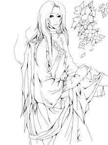 古风素材美女黑白线稿矢量图免费下载ai格式编号17199783千图网