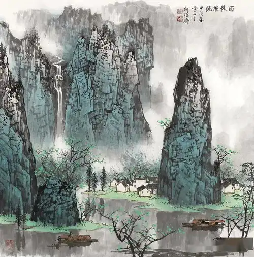 白雪石的山水,令人心旷神怡