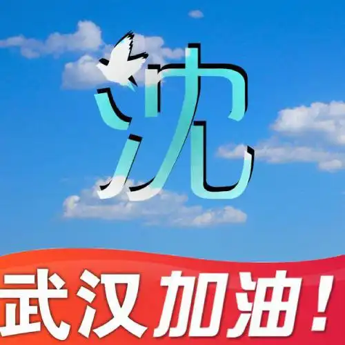 武汉加油头像,蓝天白云加上你的姓氏图片