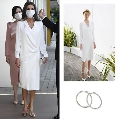 西班牙莱后太美仙气白裙知性优雅,比模特还有气质
