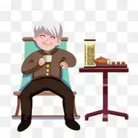 喝茶头像惬意喝茶的男生头像