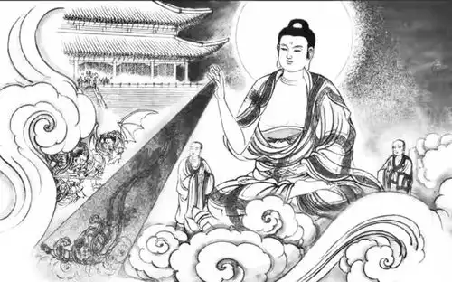 如来佛祖把孙悟空压在五行山之前,还做了一个小小的动作