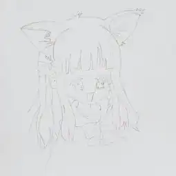 动漫素描画铅笔画女生图片欣赏,快来收图