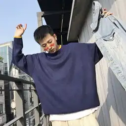 港风日系长袖男毛线衣my81007p75限价88
