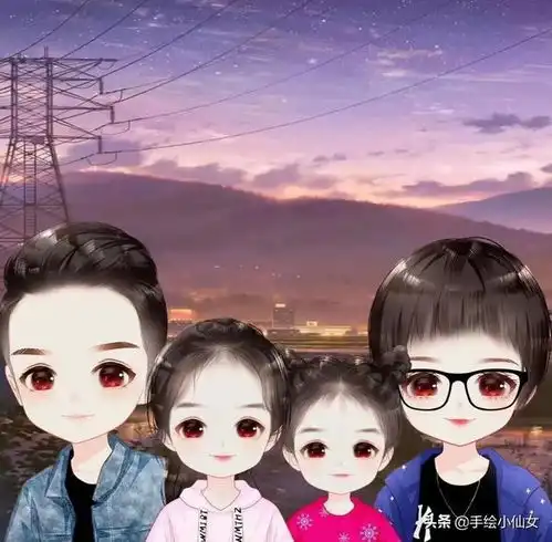 全家福卡通漫画世界很大幸福很小有你们正好